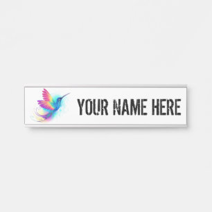 Exotic Rainbow Hummingbird Türschild