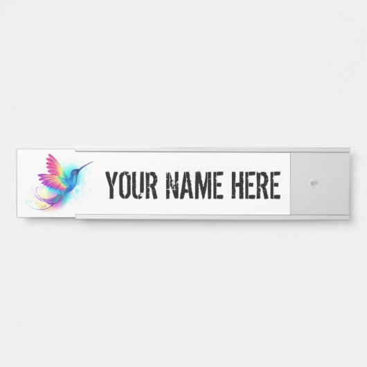 Exotic Rainbow Hummingbird Türschild (Vorderseite )