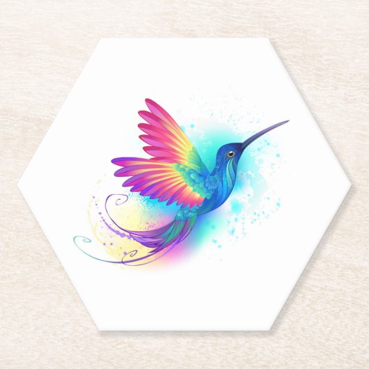 Exotic Rainbow Hummingbird Untersetzer (Vorderseite)