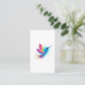 Exotic Rainbow Hummingbird Visitenkarte (Stehend Vorderseite)