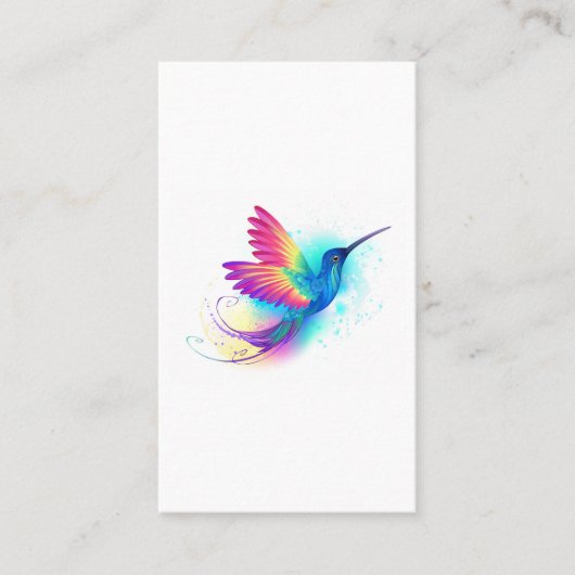 Exotic Rainbow Hummingbird Visitenkarte (Vorderseite)