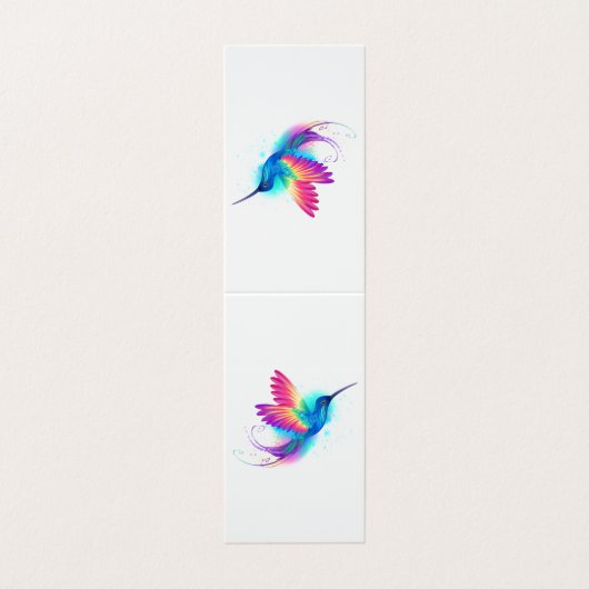 Exotic Rainbow Hummingbird Visitenkarten (Außenseite Aufgefaltet)