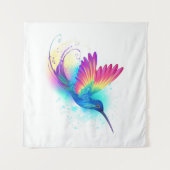 Exotic Rainbow Hummingbird Wandteppich (Vorderseite (Horizontal))