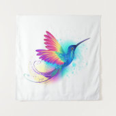 Exotic Rainbow Hummingbird Wandteppich (Vorderseite)