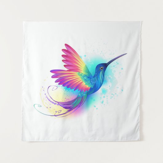 Exotic Rainbow Hummingbird Wandteppich (Vorderseite)