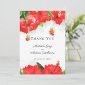 Exotic Red Hibisken Blume Art Danke (Stehend Vorderseite)