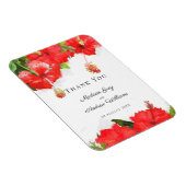 Exotic Red Hibisken Blume Art Danke Magnet (Rechte Seite)