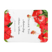 Exotic Red Hibisken Blume Art Danke Magnet (Horizontal)