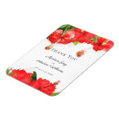 Exotic Red Hibisken Blume Art Danke Magnet (Linke Seite)