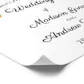 Exotic Red Hibisken Blume Art Wedding Poster (Ecke)