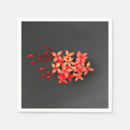 Exotic Red West Indian Jasmine Serviette