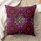 Exotic Rich Red Pattern Throw Kissen (Decke)