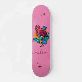 Exotic rosa Flamingo Sommer Sparkon Name Tropical Skateboard