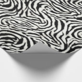 Exotic Safari Curvy Zebra Streifen Geschenkpapier (Ecke)