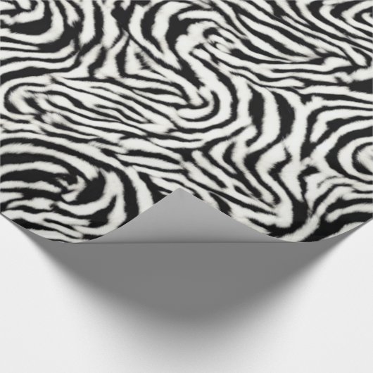 Exotic Safari Curvy Zebra Streifen Geschenkpapier (Ecke)