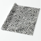 Exotic Safari Curvy Zebra Streifen Geschenkpapier (Ungerollt)