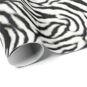 Exotic Safari Curvy Zebra Streifen Geschenkpapier (Rolleneckpunkt)