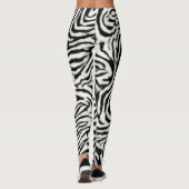 Exotic Safari Curvy Zebra Streifen Leggings (Rückseite)