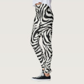 Exotic Safari Curvy Zebra Streifen Leggings (Links)