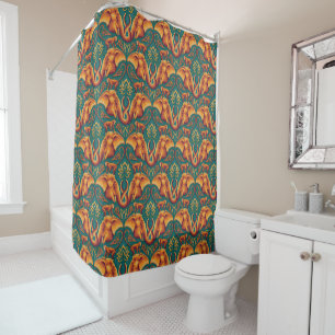 Exotic Safari TapestPattern - The White Lotus Duschvorhang