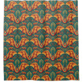 Exotic Safari TapestPattern - The White Lotus Duschvorhang (Vorderseite)