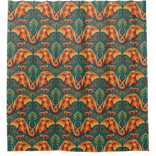 Exotic Safari TapestPattern - The White Lotus Duschvorhang (Vorderseite)