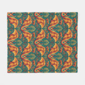 Exotic Safari TapestPattern - The White Lotus Fleecedecke (Vorderseite (Horizontal))