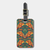 Exotic Safari TapestPattern - The White Lotus Gepäckanhänger (Vorderseite vertikal)