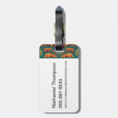 Exotic Safari TapestPattern - The White Lotus Gepäckanhänger (Rückseite vertikal)