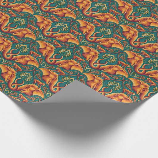 Exotic Safari TapestPattern - The White Lotus Geschenkpapier (Ecke)