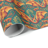 Exotic Safari TapestPattern - The White Lotus Geschenkpapier (Rolleneckpunkt)