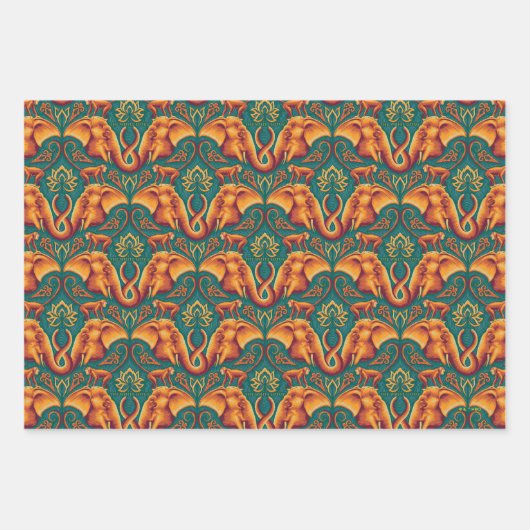 Exotic Safari TapestPattern - The White Lotus Geschenkpapier Set (Vorderseite 3)