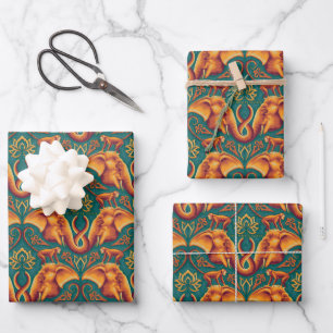 Exotic Safari TapestPattern - The White Lotus Geschenkpapier Set