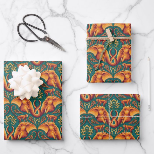 Exotic Safari TapestPattern - The White Lotus Geschenkpapier Set (Vorderseite)