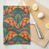 Exotic Safari TapestPattern - The White Lotus Geschirrtuch (Viertel Falte)