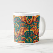 Exotic Safari TapestPattern - The White Lotus Jumbo-Tasse (Vorderseite Rechts)
