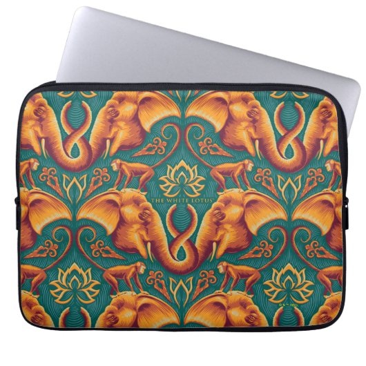 Exotic Safari TapestPattern - The White Lotus Laptopschutzhülle (Vorderseite)