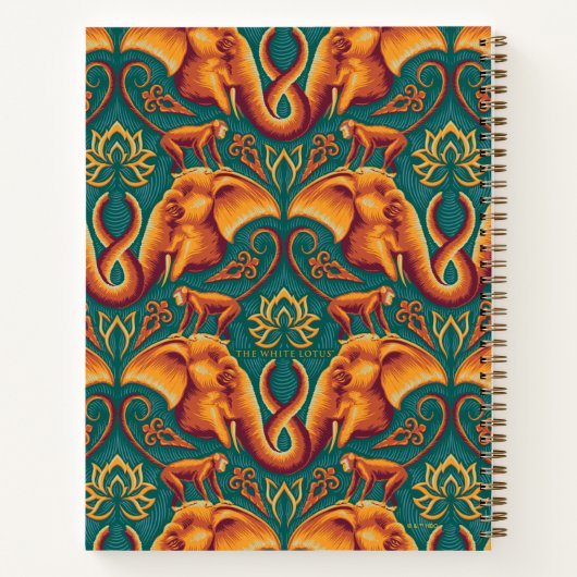 Exotic Safari TapestPattern - The White Lotus Notizblock (Rückseite)