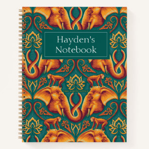 Exotic Safari TapestPattern - The White Lotus Notizblock