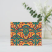Exotic Safari TapestPattern - The White Lotus Postkarte (Stehend Vorderseite)