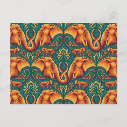Exotic Safari TapestPattern - The White Lotus Postkarte (Vorderseite)