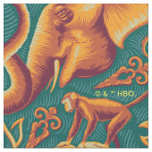Exotic Safari TapestPattern - The White Lotus Stoff (Nahaufnahme)