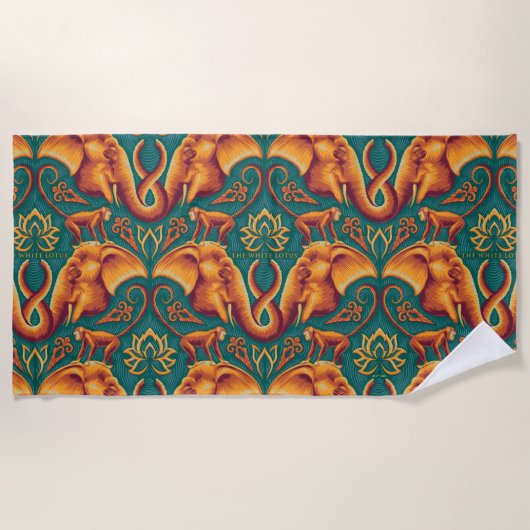 Exotic Safari TapestPattern - The White Lotus Strandtuch (Vorderseite)
