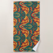 Exotic Safari TapestPattern - The White Lotus Strandtuch (Vorderseite)