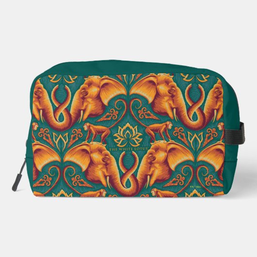 Exotic Safari TapestPattern - The White Lotus Waschbeutel (Rückseite)