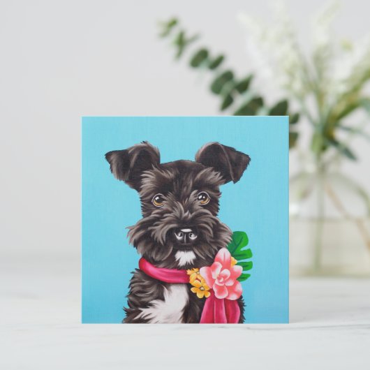 Exotic Schnauzer Einladung (Stehend Vorderseite)