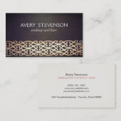 Exotic Scrolls Designer und Mode Gold Wood Look Visitenkarte (Vorne/Hinten)