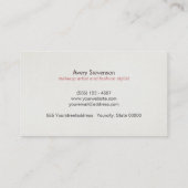 Exotic Scrolls Designer und Mode Gold Wood Look Visitenkarte (Rückseite)