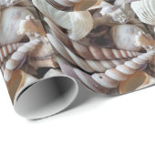 Exotic Seashells Collection, Summer Beach Geschenkpapier (Rolleneckpunkt)