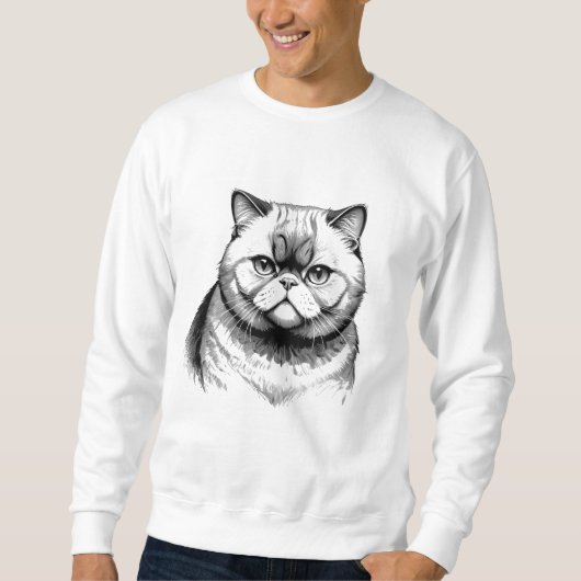 Exotic Shorthair Sketch Men's Sweatshirt (Vorderseite)
